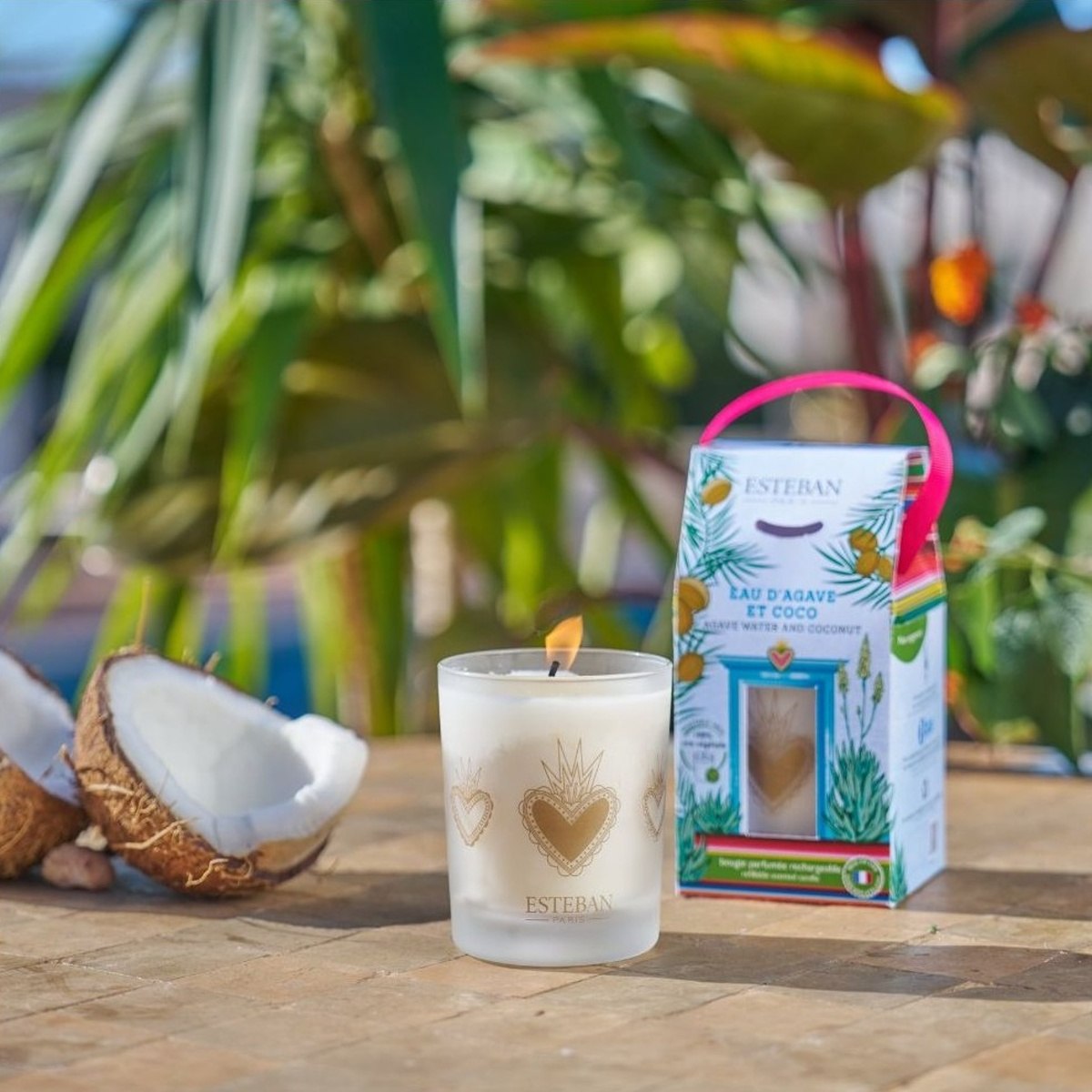 Svíčka vonná ve skle ESTEBAN NATURE Agave Water & Coconut 180g-0
