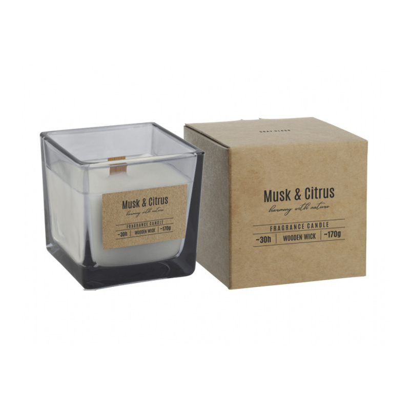 Svíčky vonné ve skle a jiném - Svíčka vonná ve skle Musk & Citrus 8cm
