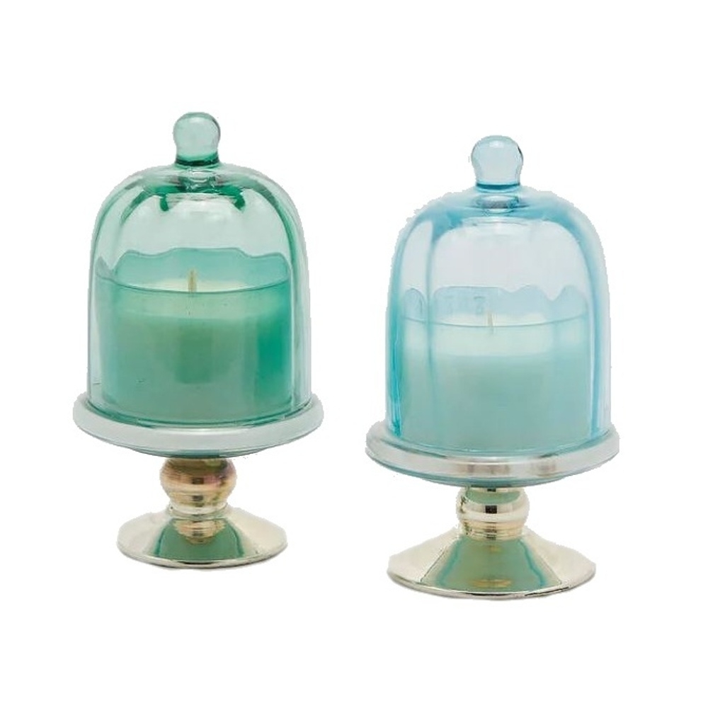 Svíčky vonné ve skle a jiném - Svíčka vonná ve skle na noze s poklopem Heart & Birch 16cm