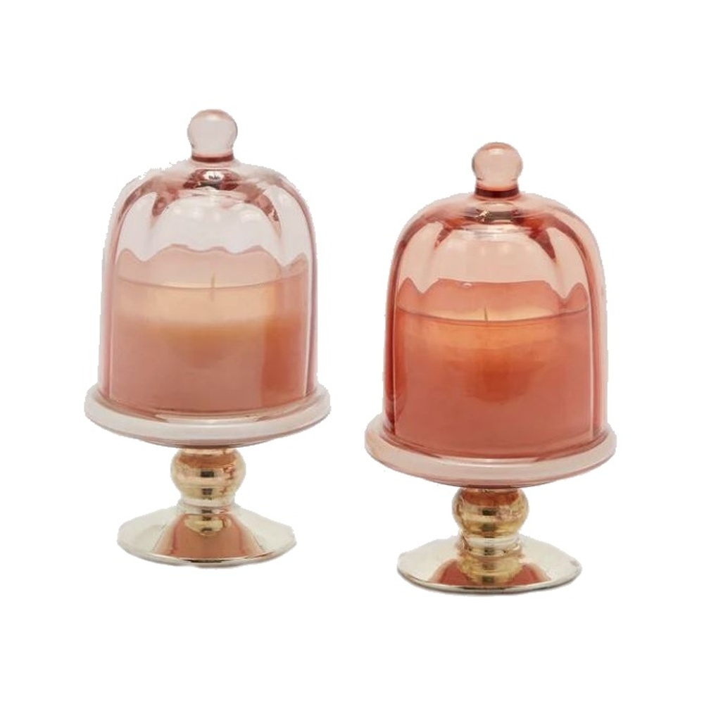 Svíčky vonné ve skle a jiném - Svíčka vonná ve skle na noze s poklopem Oud 16cm