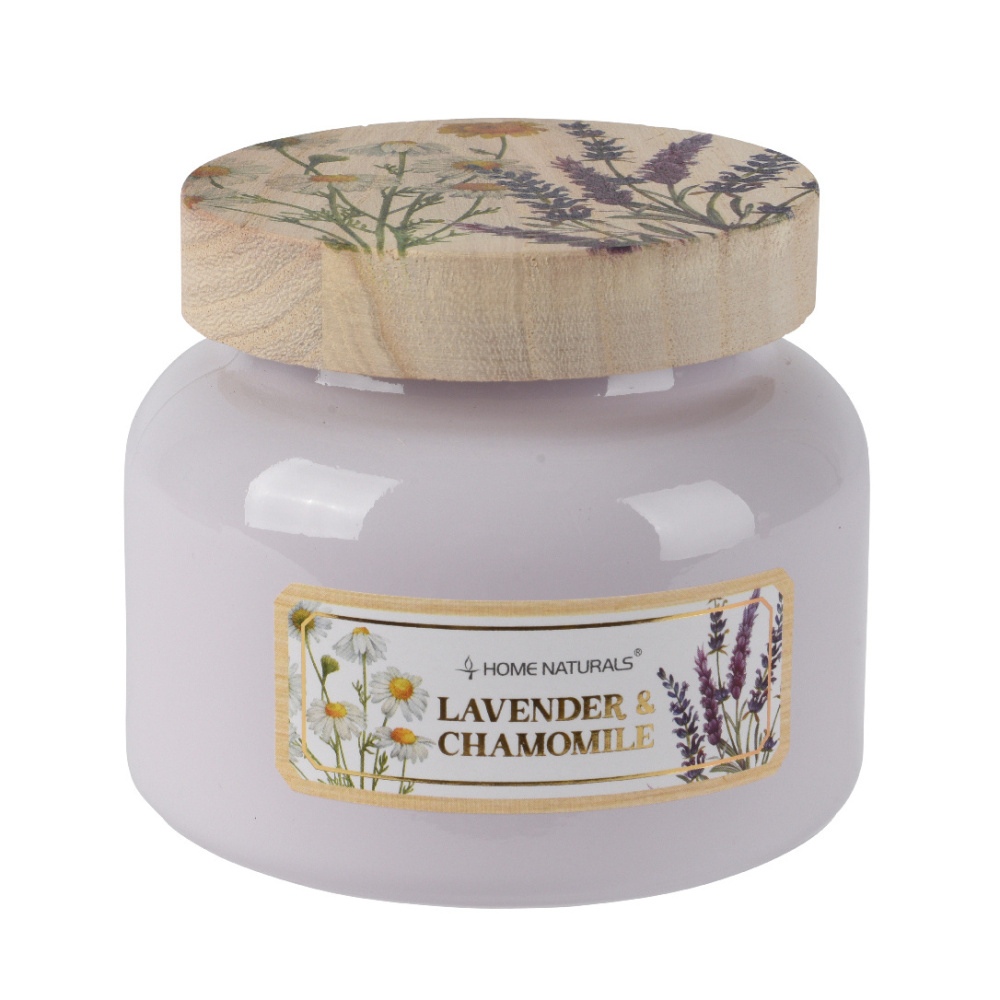 Svíčky vonné ve skle a jiném - Svíčka vonná ve skle s víčkem Lavender & Chamomile 8,5cm