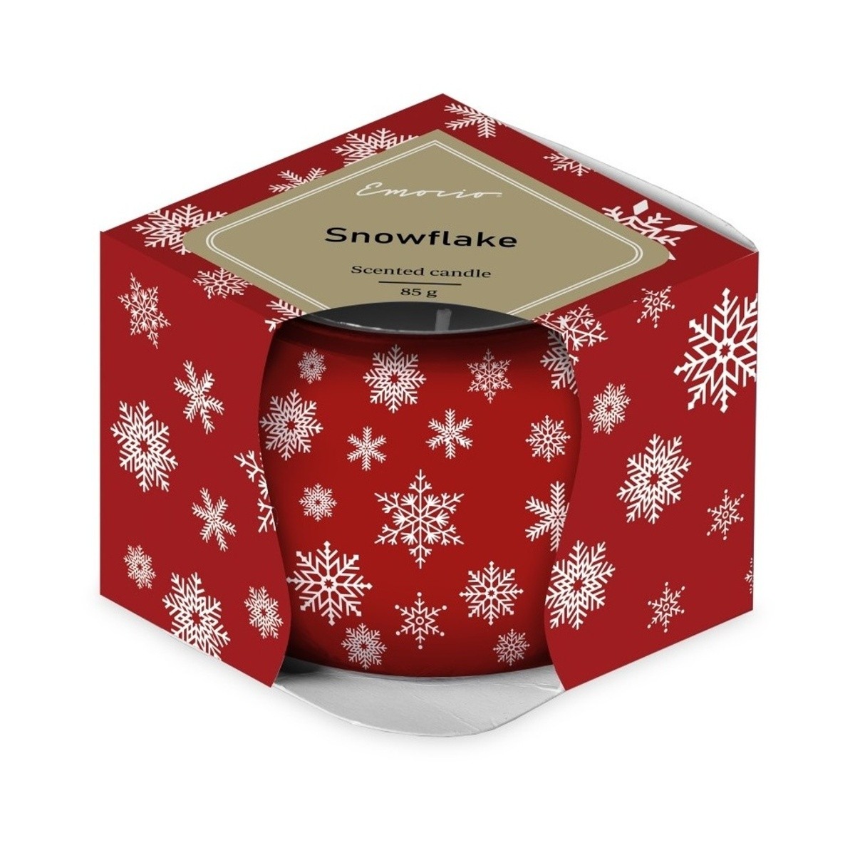 Svíčky vonné ve skle a jiném - Svíčka vonná ve skle Snowflake 7cm