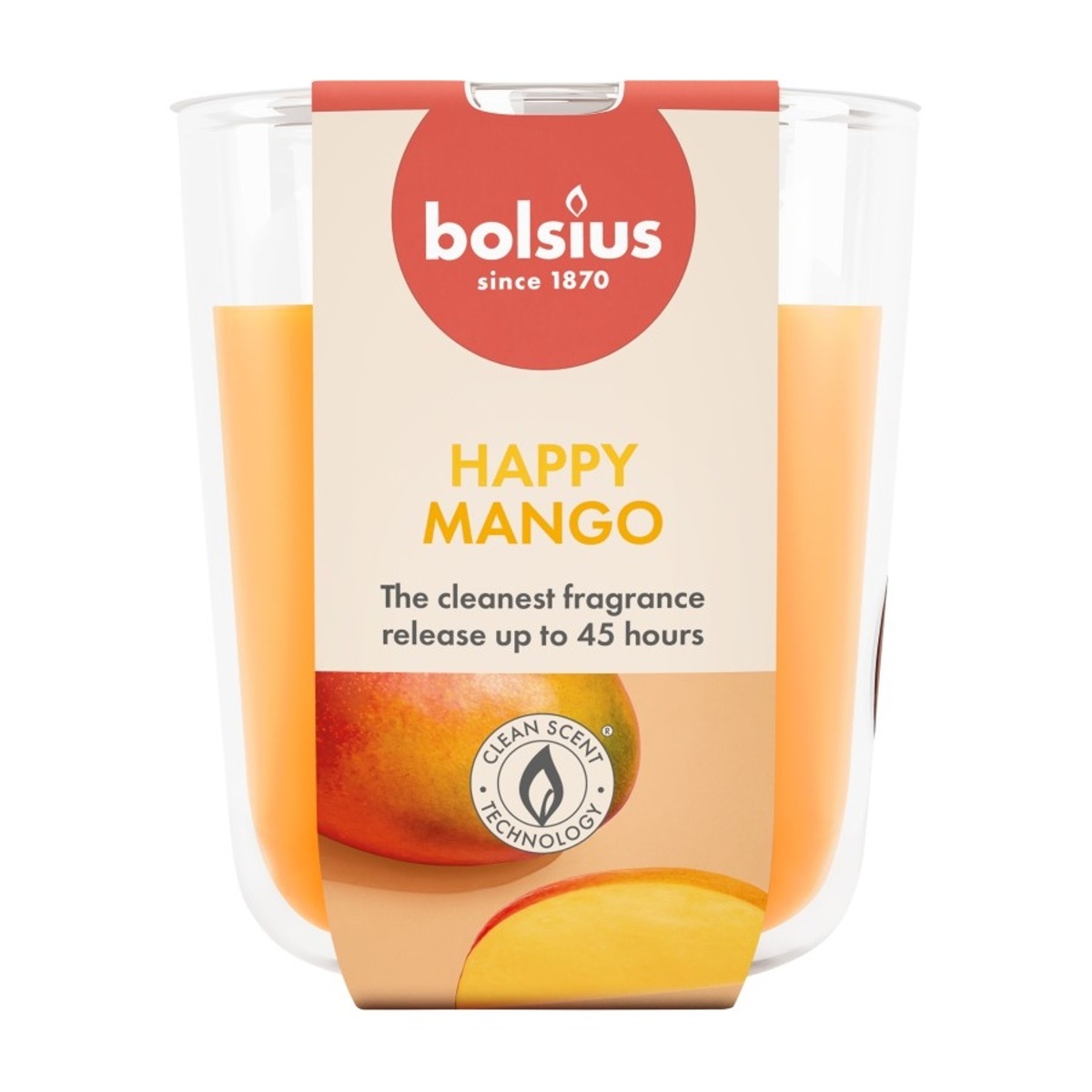 Svíčky Bolsius ve skle - Svíčka vonná ve skle TRUE SCENTS BOLSIUS Mango 9,7cm
