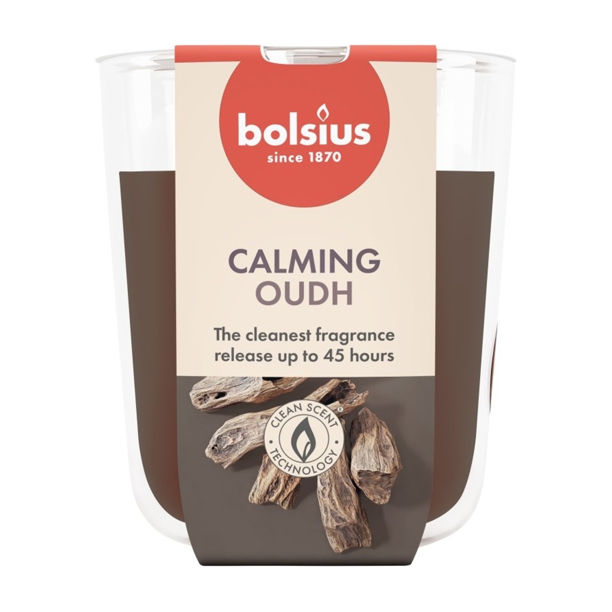 Svíčky Bolsius ve skle - Svíčka vonná ve skle TRUE SCENTS BOLSIUS Oud Wood 9,7cm