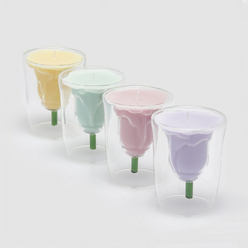 Svíčky vonné ve skle a jiném - Svíčka vonná ve skle TULIPÁN Princess of the Night mix 10cm