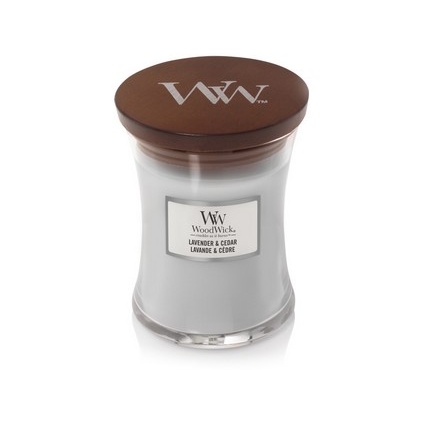 Svíčky WoodWick - Svíčka WoodWick Lavender & Cedar 275g