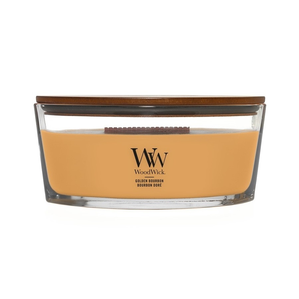 Svíčky WoodWick oválné - Svíčka WoodWIck oválná Golden Bourbon 453g