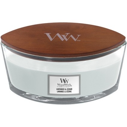Svíčky WoodWick oválné - Svíčka WoodWick oválná Lavender & Cedar 453g