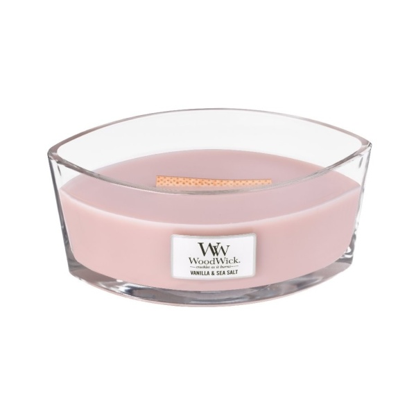 Svíčky WoodWick oválné - Svíčka WoodWick oválná Sea Salt Vanilla 453g