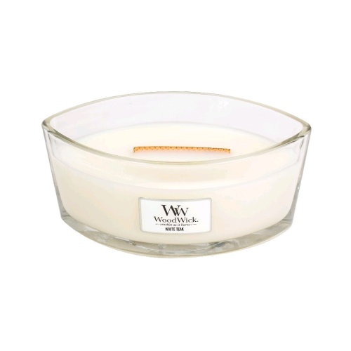 Svíčky WoodWick oválné - Svíčka WoodWick oválná White Teak 453g