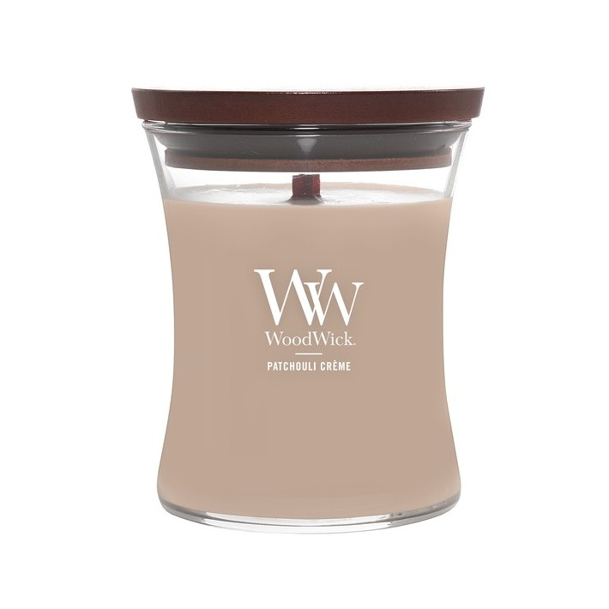 Svíčky WoodWick - Svíčka WoodWick Patchouli Creme 275g