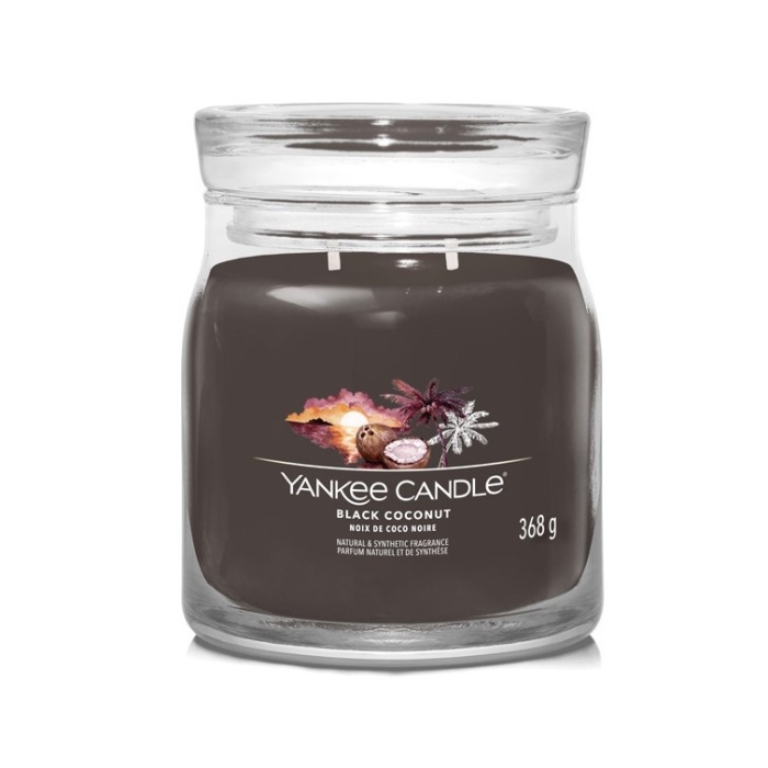 Dekorace - Svíčka YANKEE CANDLE Signature 368g Black Coconut