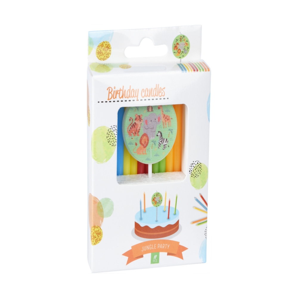 Svíčky na dort - Svíčky narozeninové barevné 10ks