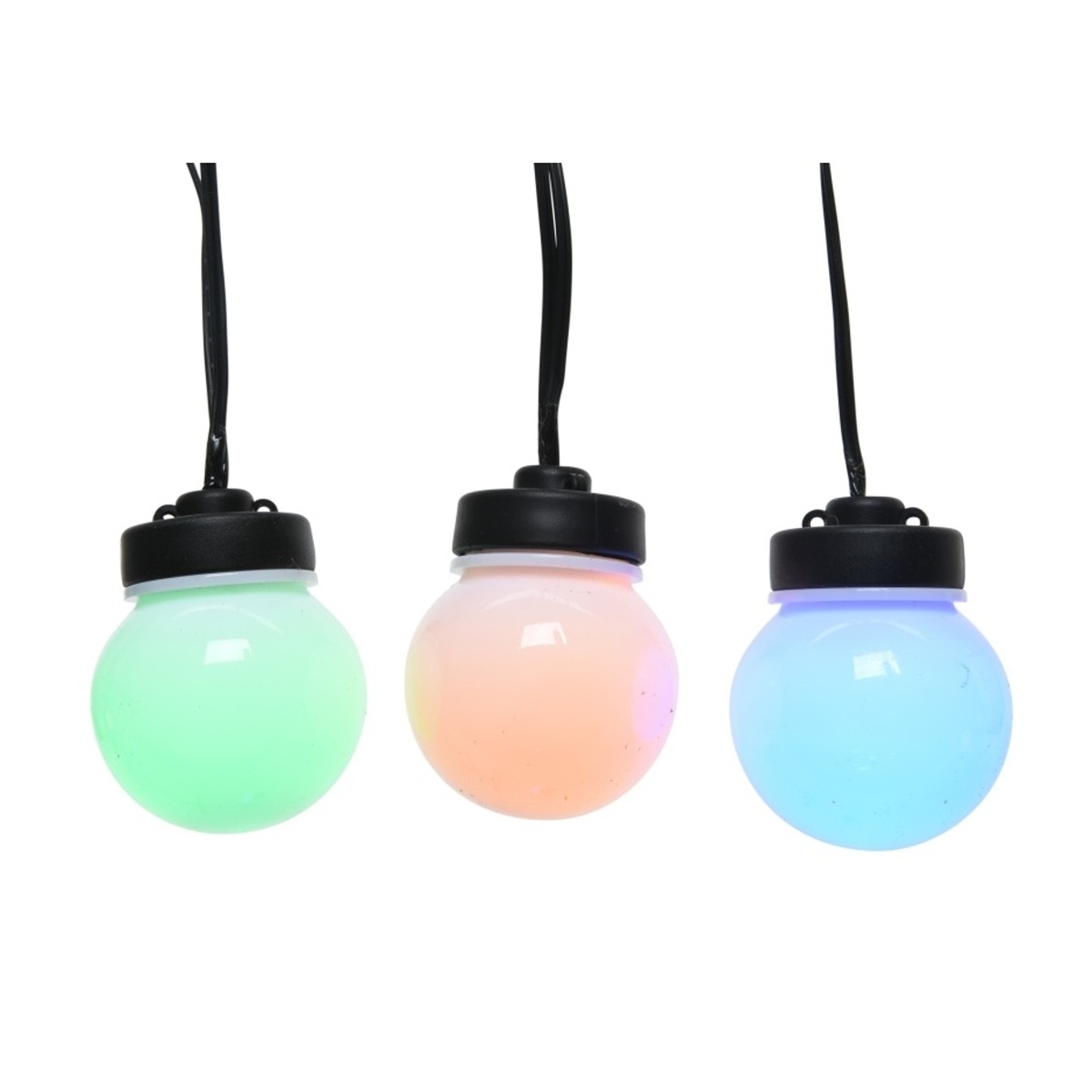 Venkovní osvětlení - Svítící koulový řetěz venkovní 20LED multi 9,5m