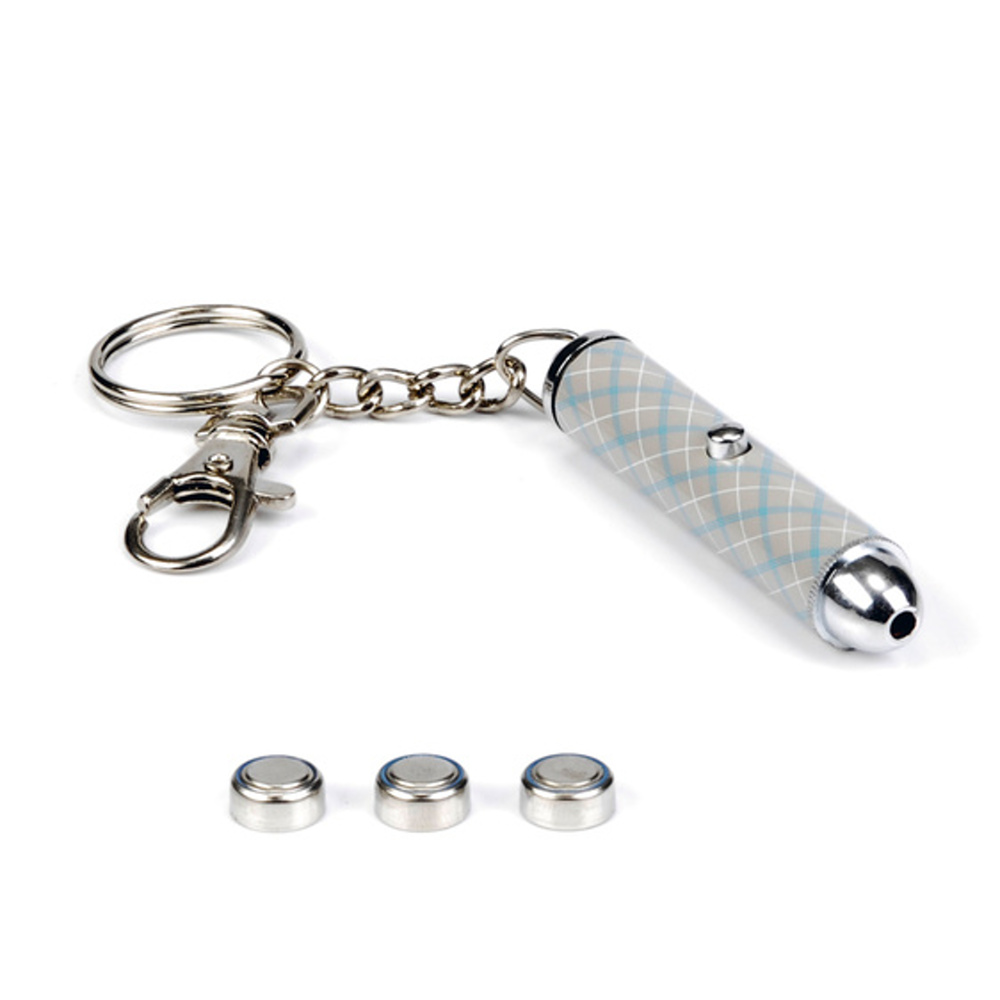 Hračky a doplňky - Svítilna - kapesní laser FOLLOW ME modro-stříbrný