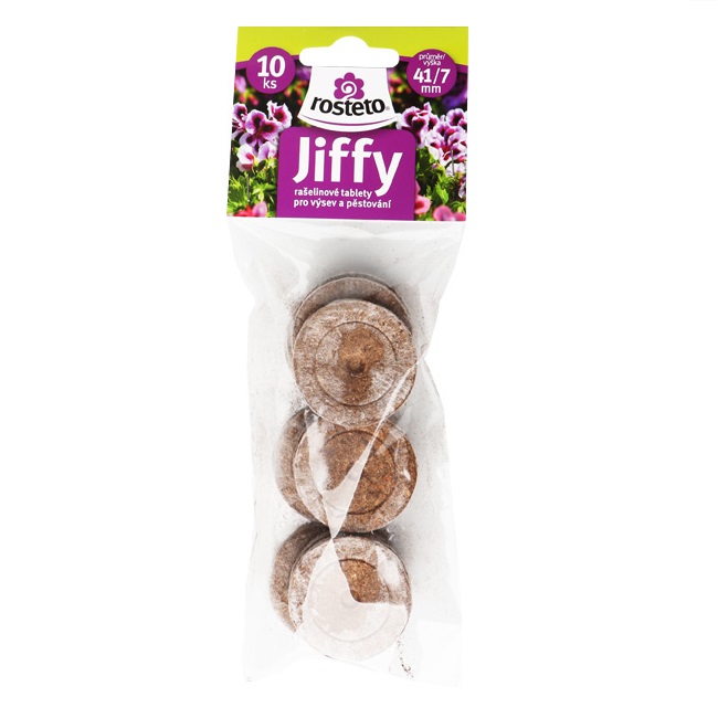 Předpěstování - Tableta rašelinová Jiffy JP 41/7 10ks ROSTETO