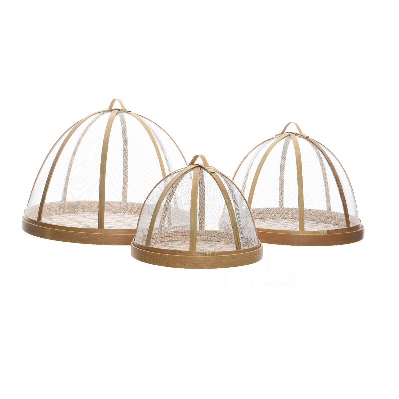 Tácy a podnosy - Tác bambusový s poklopem 25 cm