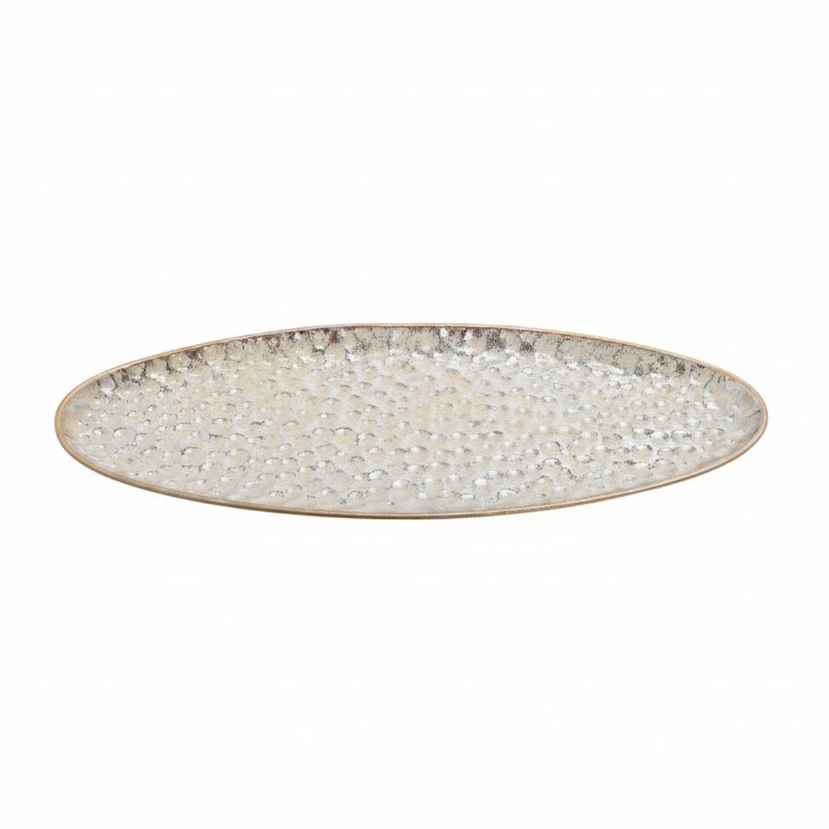 Talíře a tácy - Tác oválný kovový s důlky 44x16,5cm