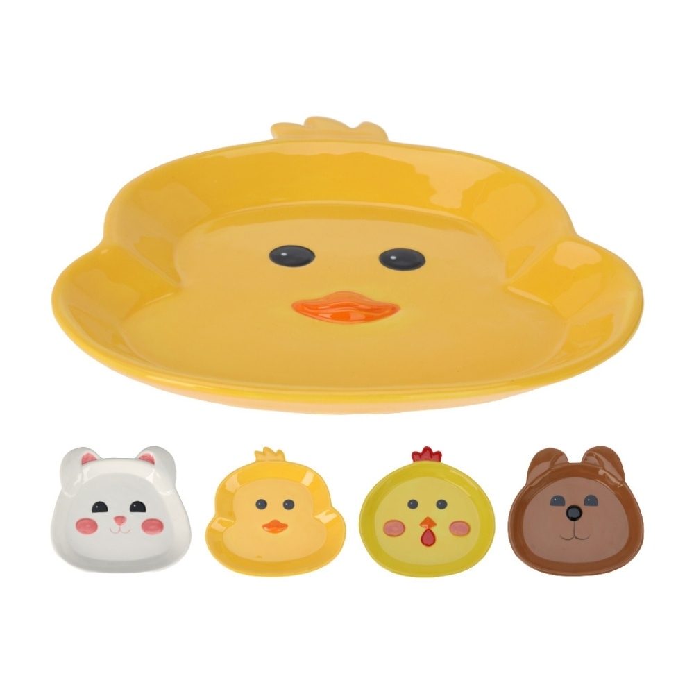 Talíře - Taíř dolomitický ve tavru zvířete mix 18,5cm