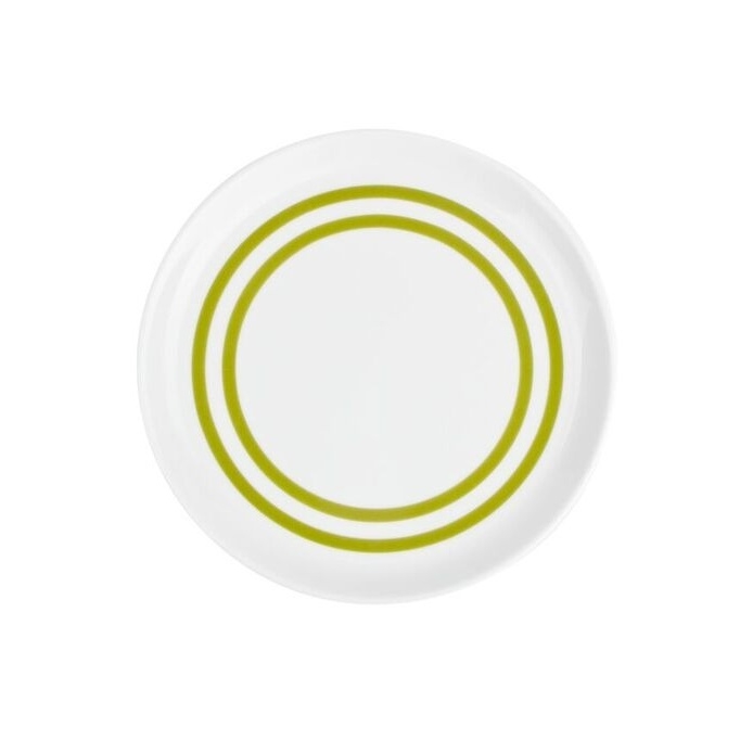 Talíře - Talíř dezertní zelené pruhy porcelán S&P