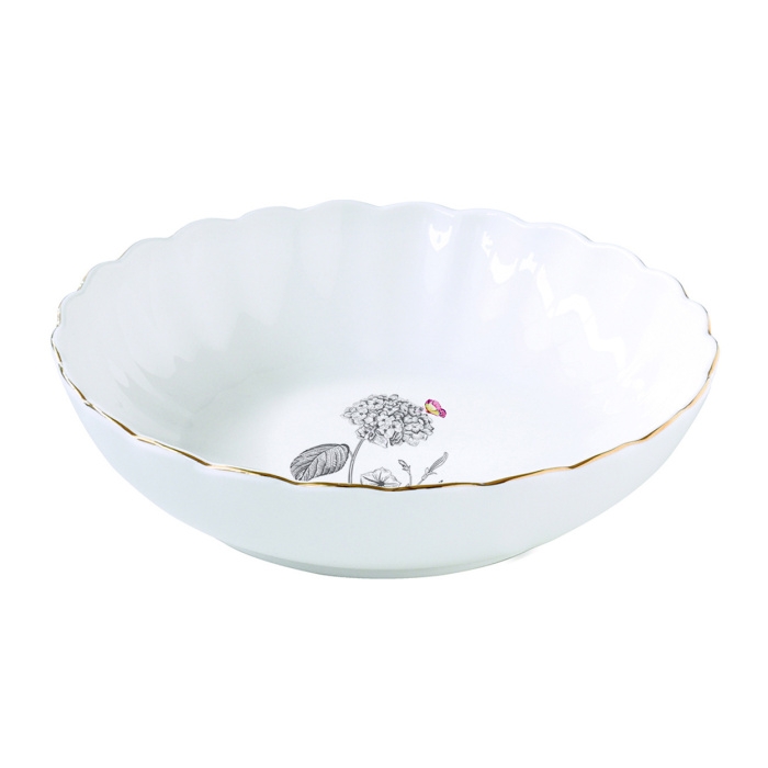 Talíře - Talíř hluboký porcelánový FLEURS ET PAPILLONS 20cm