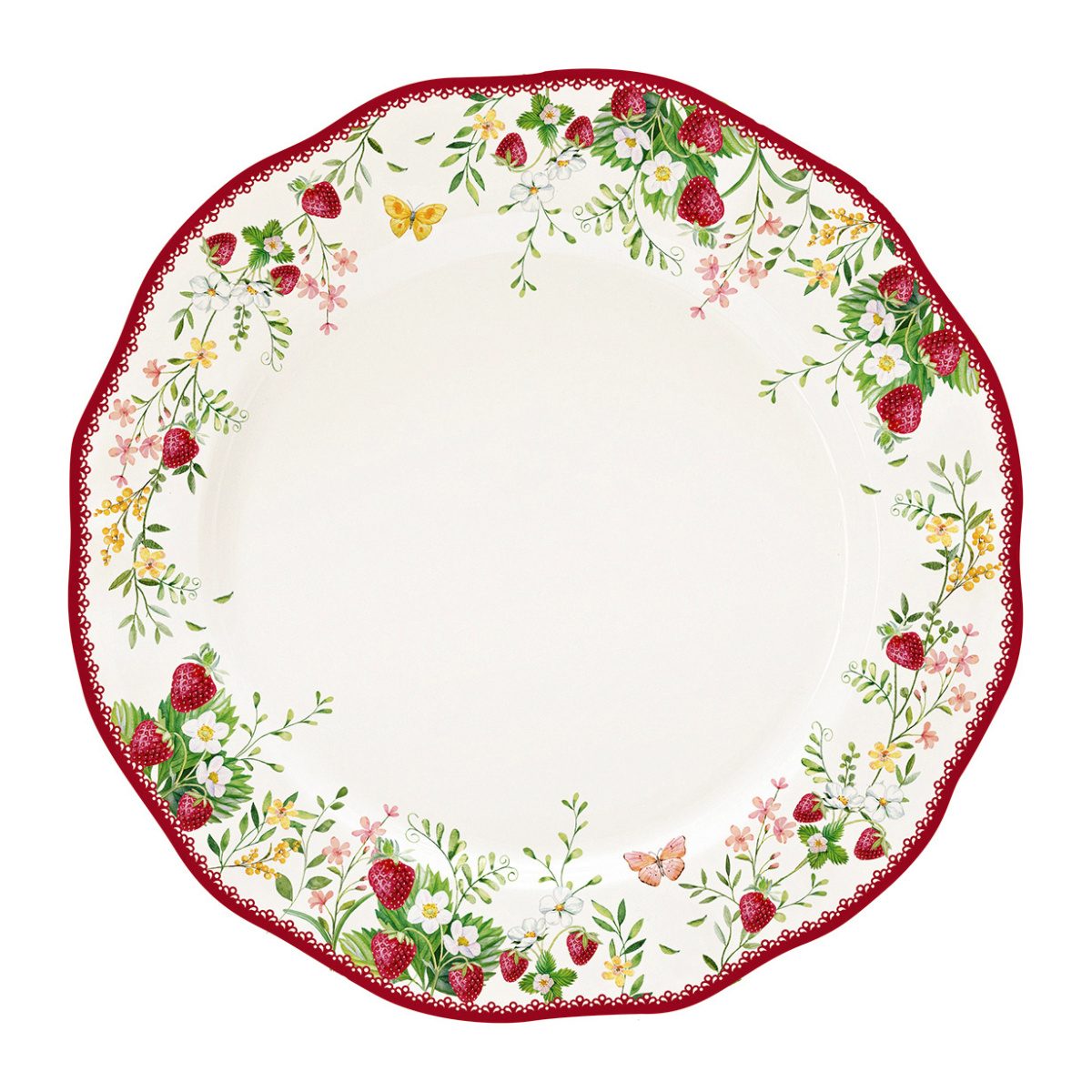 Talíře - Talíř mělký JARDIN DES FRAISES porcelánový 28cm