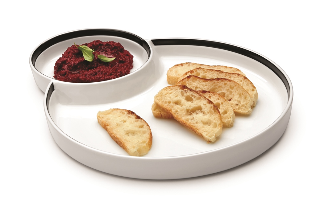 Talíře - Talíř na chipsy a dip SHARE porcelán S&P