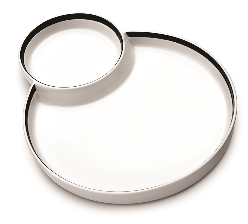 Talíř na chipsy a dip SHARE porcelán S&P-0