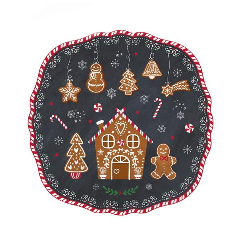 Talíře - Talíř servírovací GINGERBREAD porcelánový 20cm
