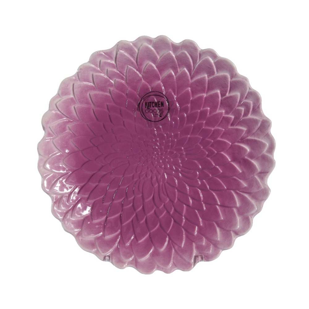 Talíře - Talíř ve tvaru květu KITCHEN GOODS z dolomitu fialový 27cm