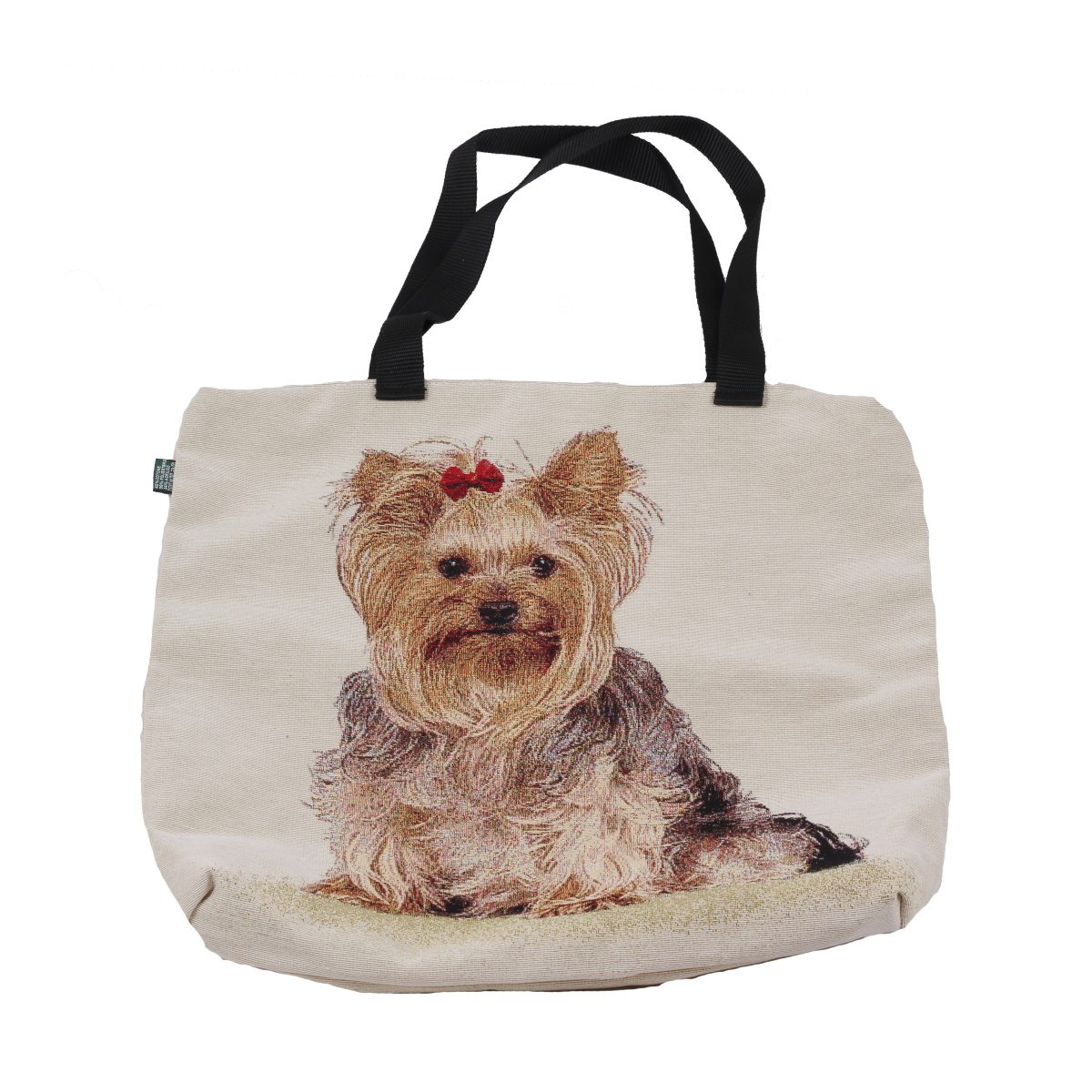 Tašky - Taška látková na zip YORKIE 40x40cm