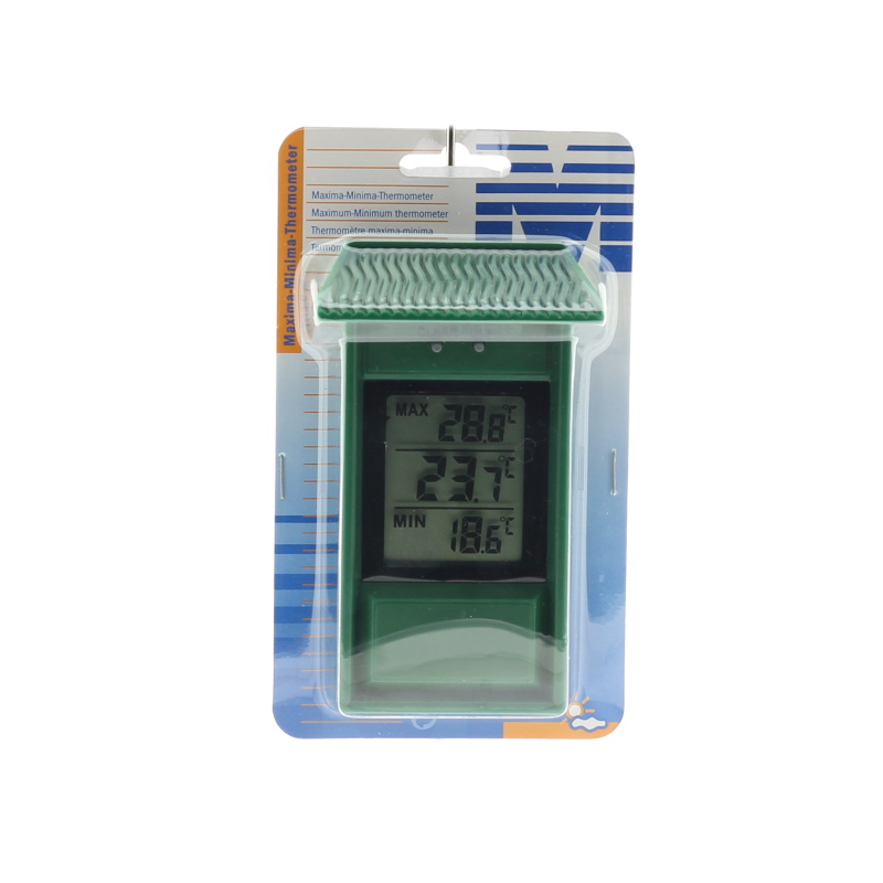 Doplňky do zahrady - Teploměr venkovní digitální max-min plastový zelený 13,5cm