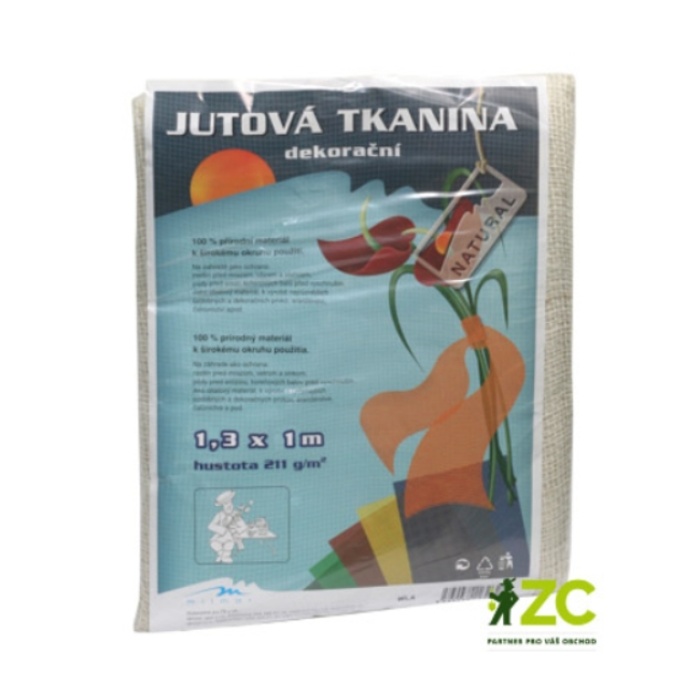 Fólie, textilie a plachty - Tkanina jutová bílá 1,3x1m