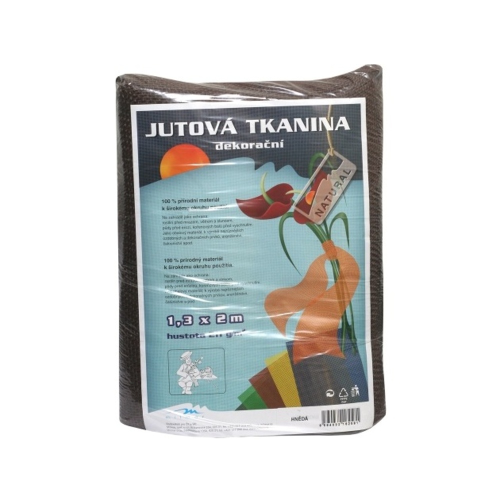 Fólie, textilie a plachty - Tkanina jutová hnědá 1,3x1m