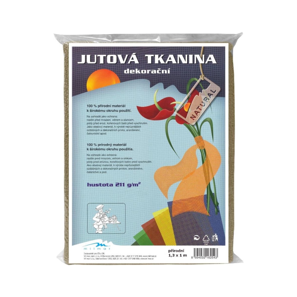 Fólie, textilie a plachty - Tkanina jutová přírodní 1,3x1m