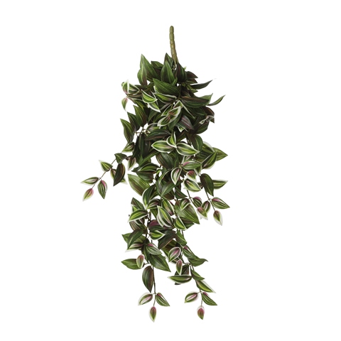 Celoroční umělé květiny - Tradescantia umělá závěs zelená 54cm