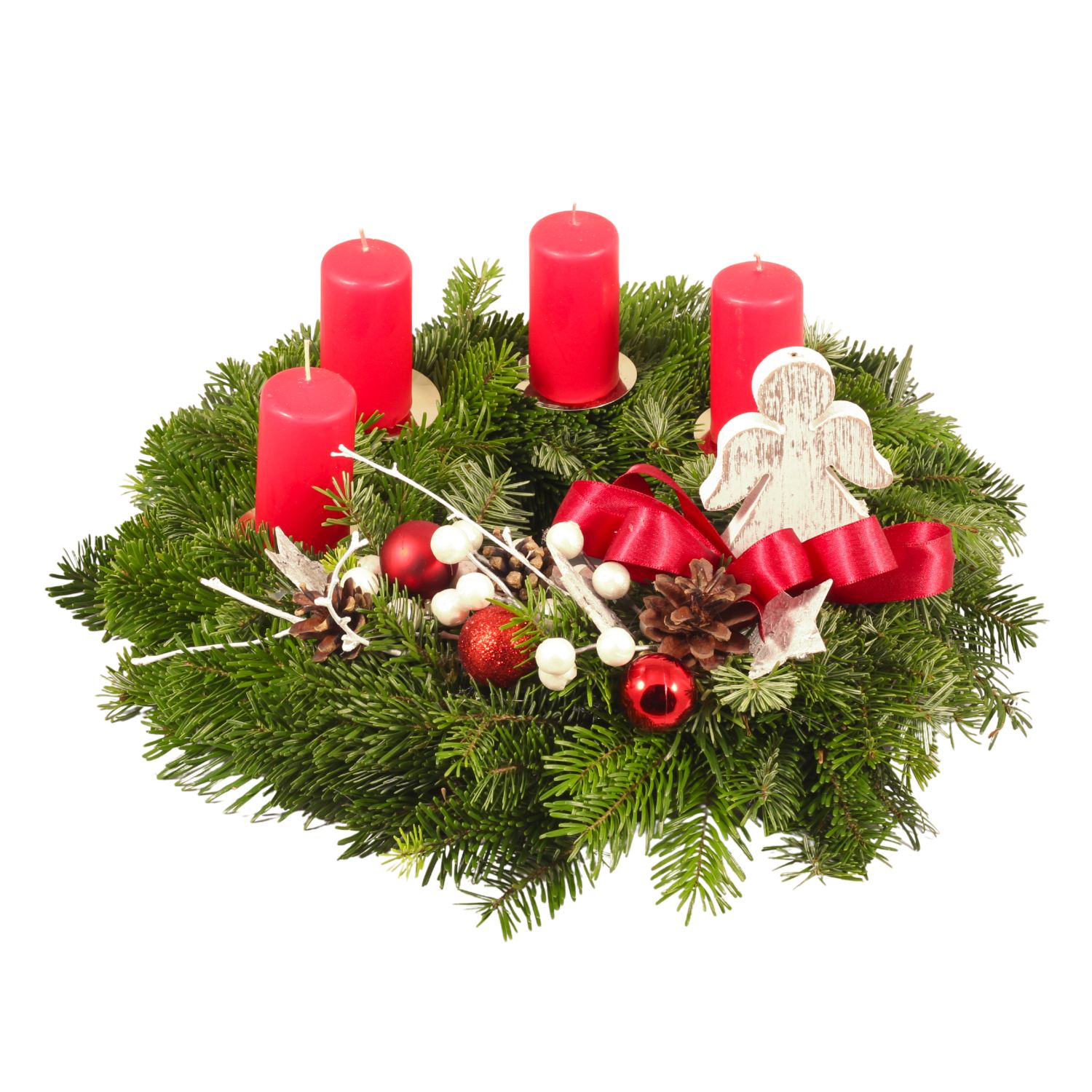 Tradiční vánoční dekorace - Tradiční Vánoce - Adventní věnec 25cm