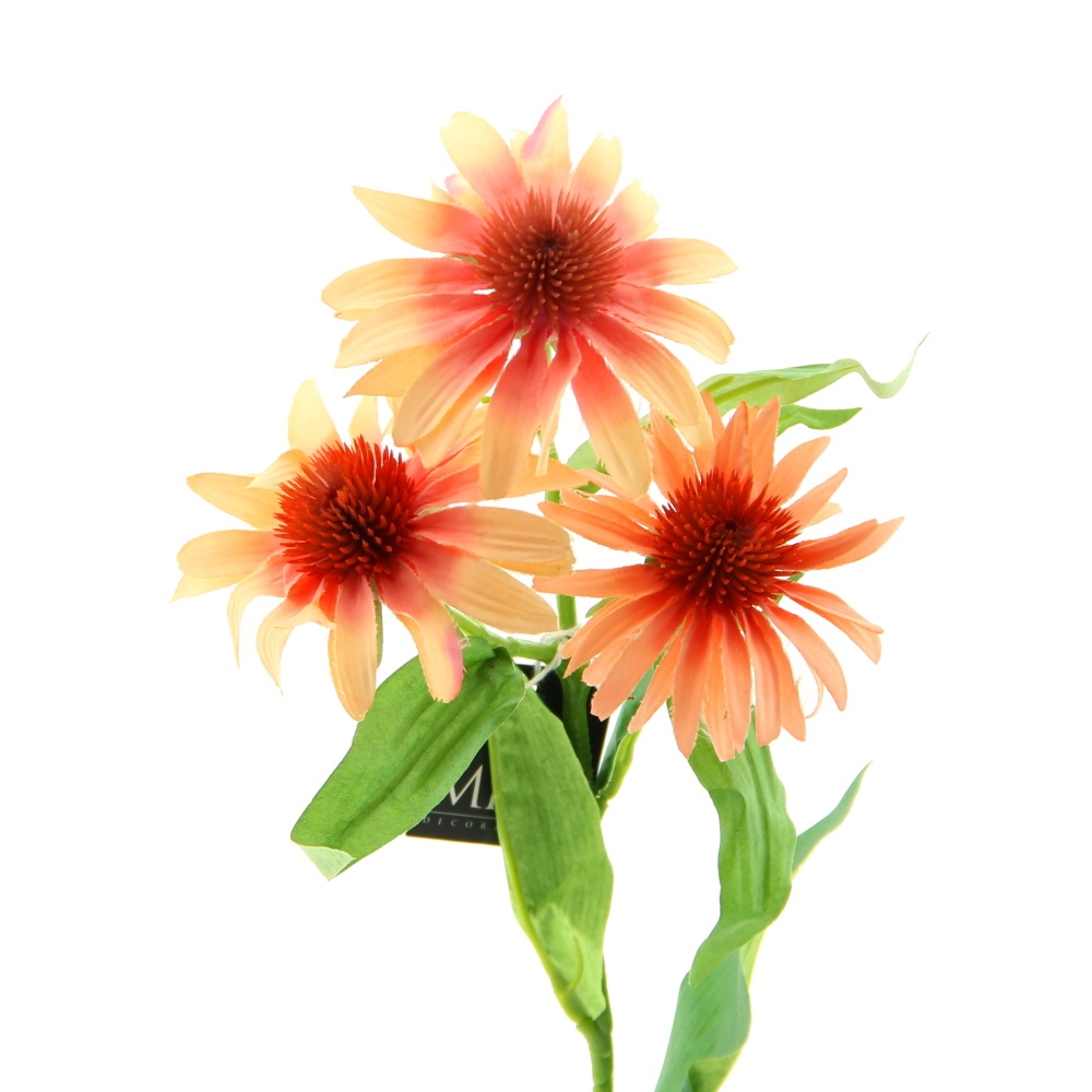 Letní umělé květiny - Třapatka řezaná umělá lososová 62cm