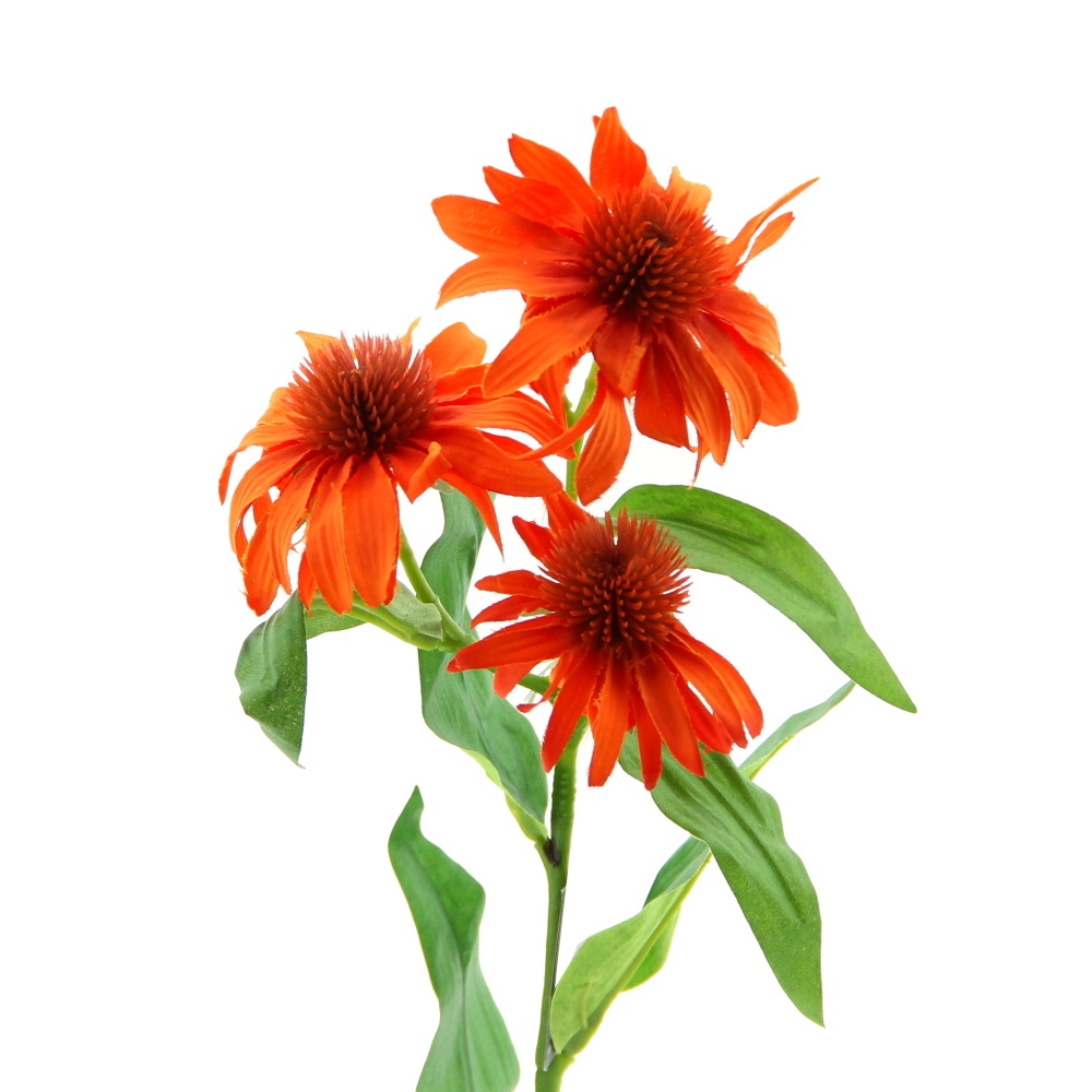 Letní umělé květiny - Třapatka řezaná umělá oranžová 62cm