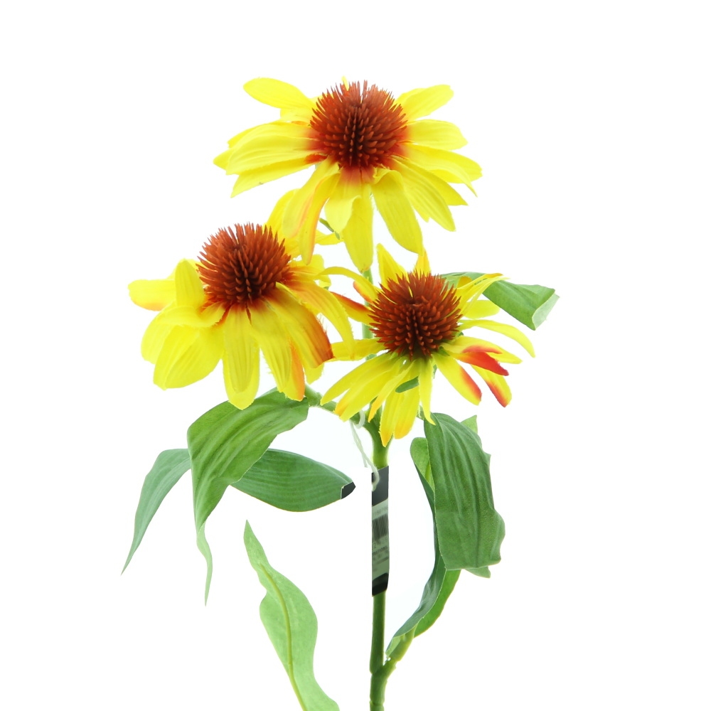 Letní umělé květiny - Třapatka řezaná umělá žlutá 62cm