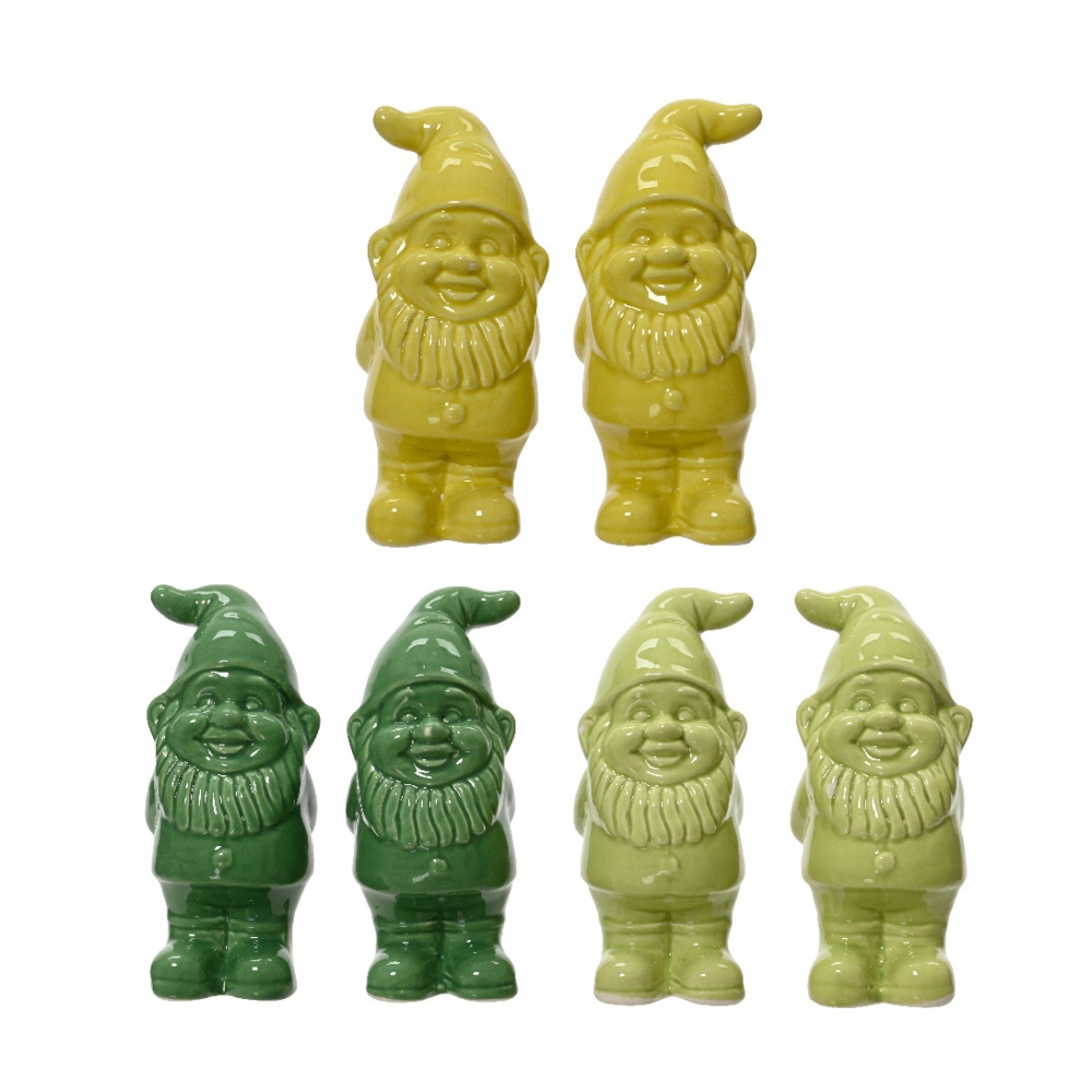 Dekorační figurky postav - Trpaslík stojící keramický mix 10cm