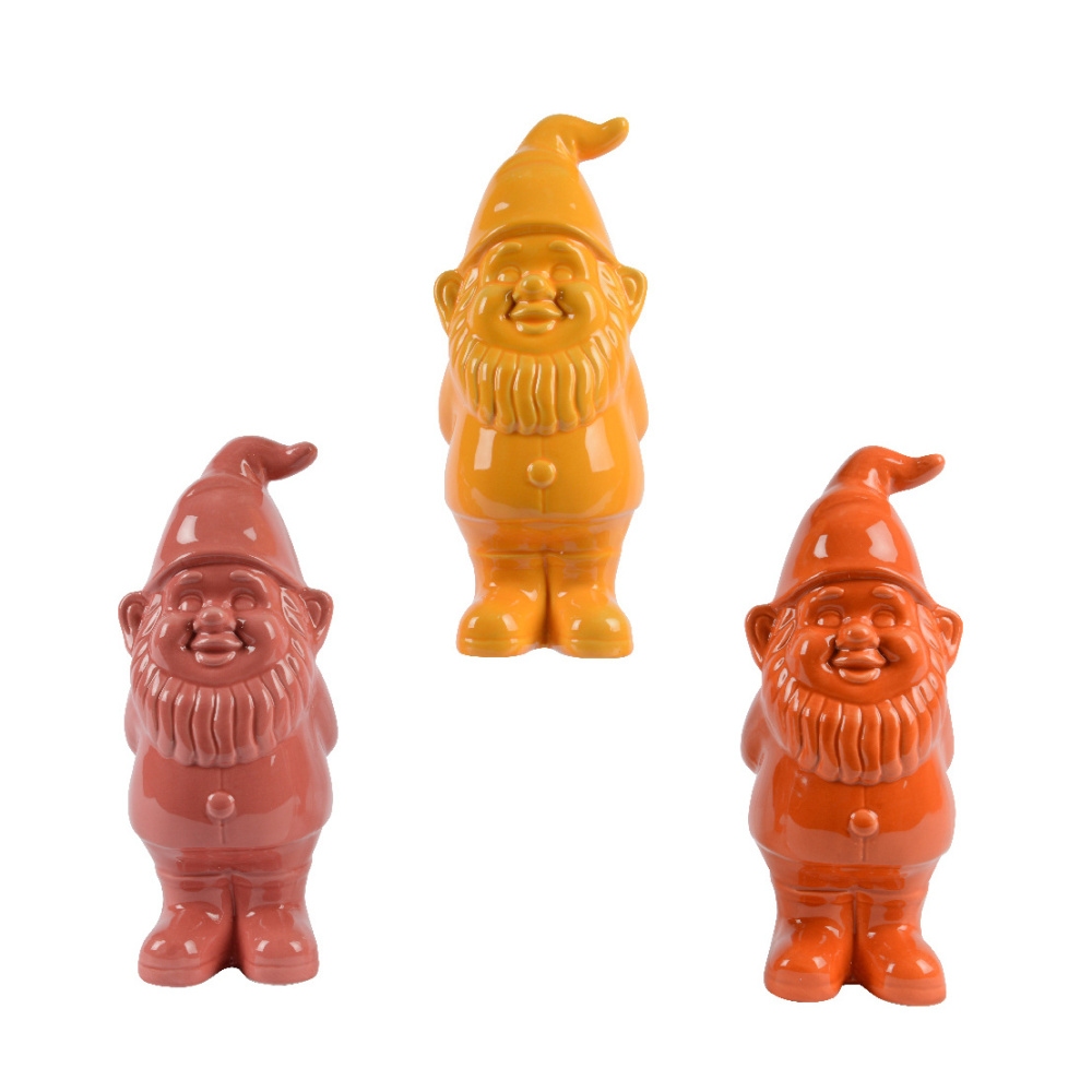 Dekorační figurky postav - Trpaslík stojící keramický mix 25cm