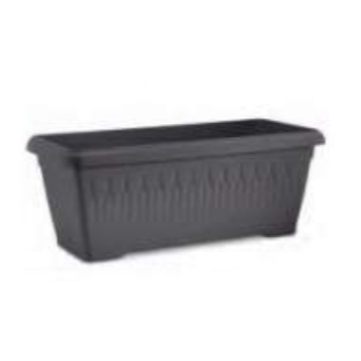 Truhlíky - Truhlík ATHINA plast antracit 80x38cm