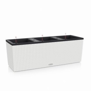 Plastové samozavlažovací truhlíky - Truhlík BALCONERA TRIO komplet set bílá 130cm