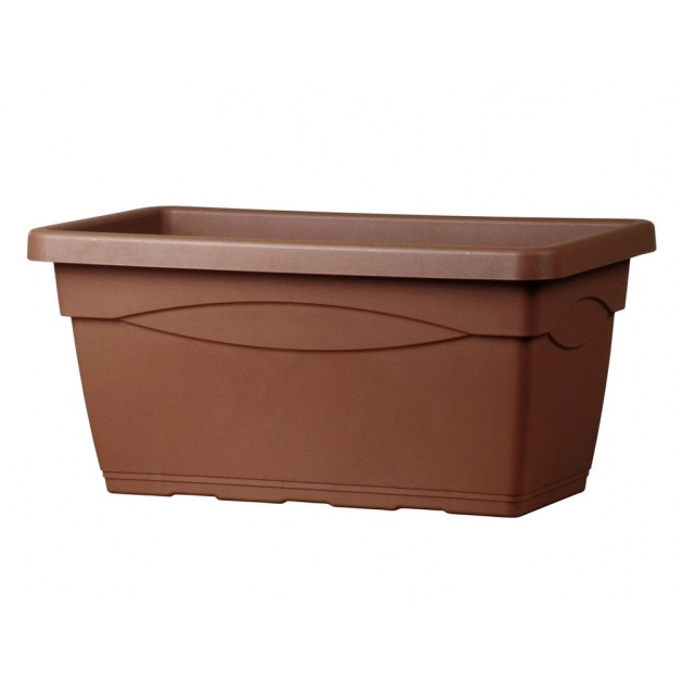 Truhlíky - Truhlík CASSETTONE TERA plast hnědá 80cm