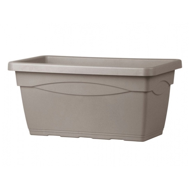 Truhlíky - Truhlík CASSETTONE TERA plast hnědošedá 100cm