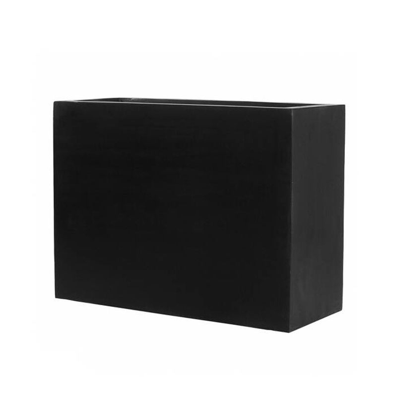 Kompozitní truhlíky - Truhlík hranatý JORT L fiberstone černý 95x38x72cm