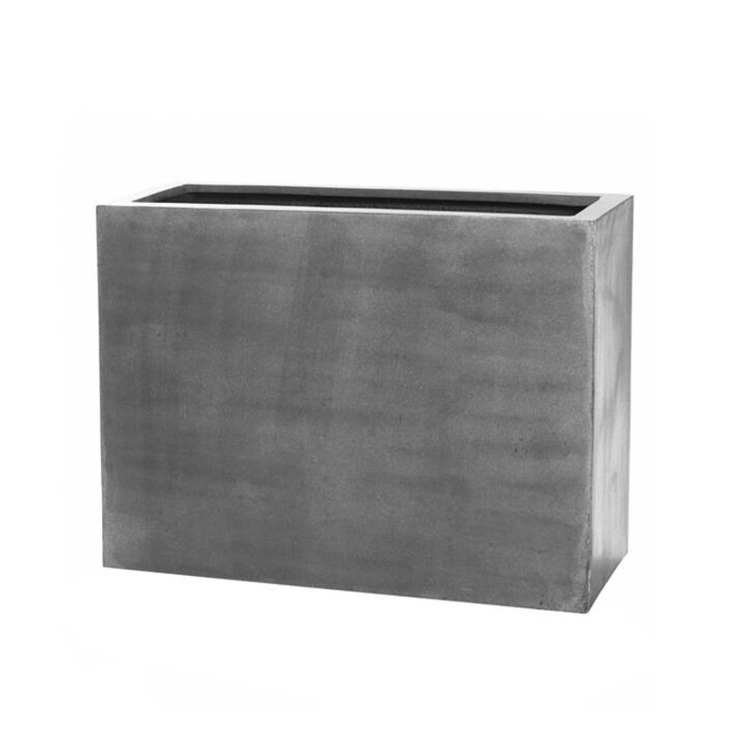 Kompozitní truhlíky - Truhlík hranatý JORT L fiberstone šedý 95x38x72cm