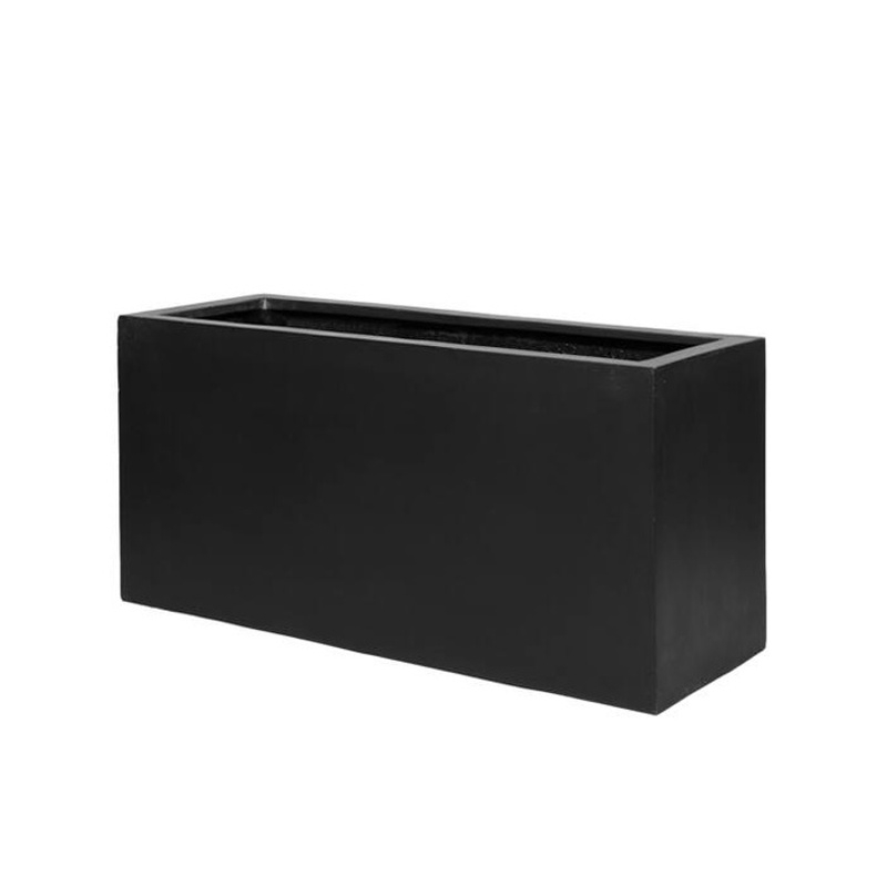 Kompozitní truhlíky - Truhlík hranatý JORT M fiberstone černý 100x40x50cm