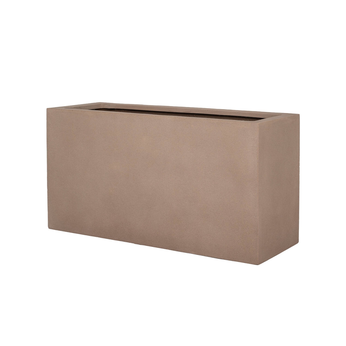 Kompozitní truhlíky - Truhlík hranatý JORT M fiberstone taupe 100x40cm